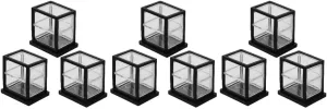 4sets Transparent Display Cabinet Decorations Miniatures Showcase Dolls Realistic Miniature Cabinets for Dollhouse Cute Small Doll House Dollhouse Miniature Cake Cabinet 3pcs*4