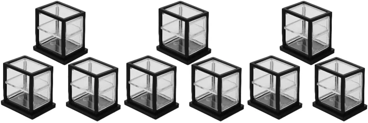 4sets Transparent Display Cabinet Decorations Miniatures Showcase Dolls Realistic Miniature Cabinets for Dollhouse Cute Small Doll House Dollhouse Miniature Cake Cabinet 3pcs*4