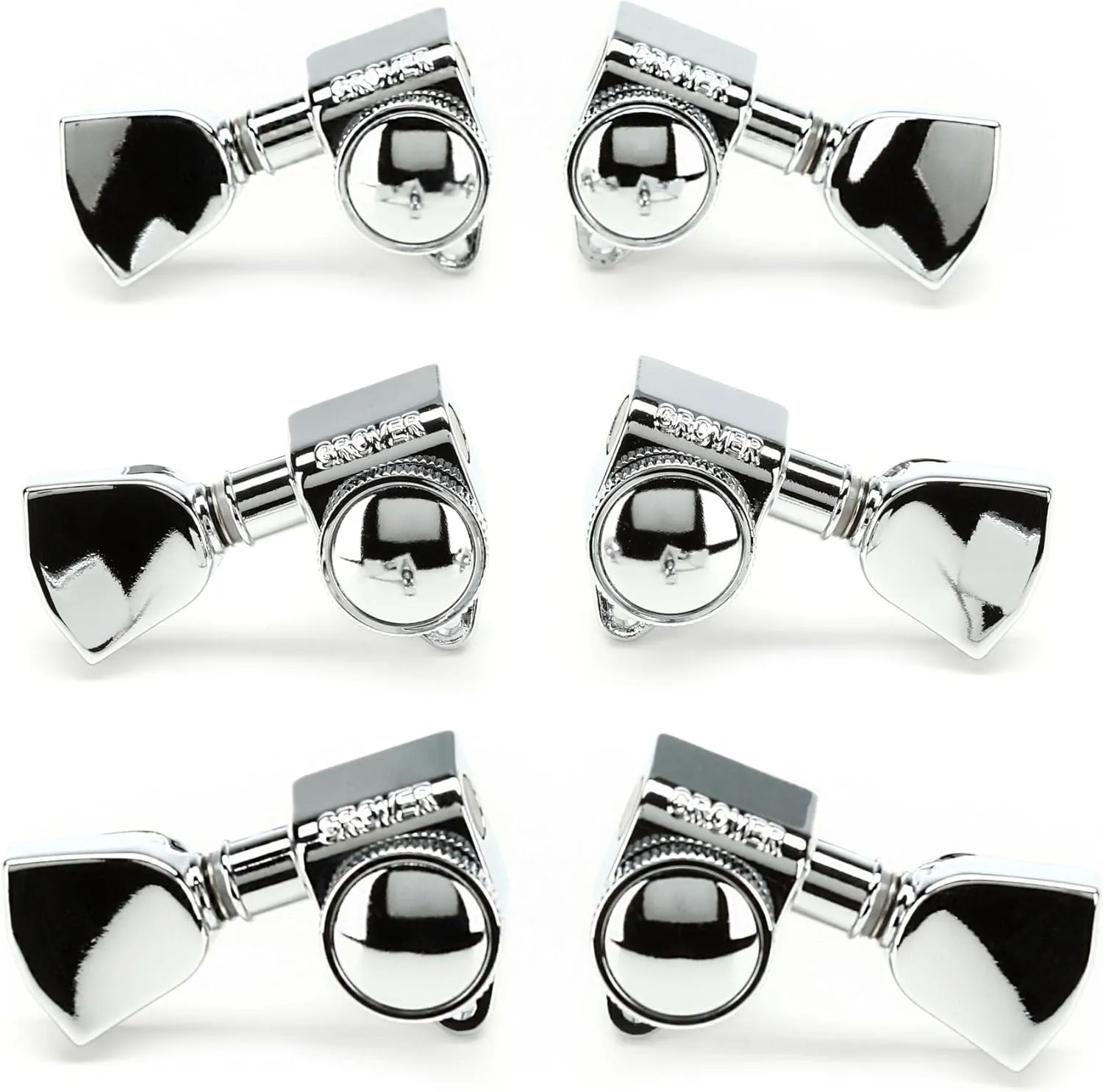 502CK Roto-Grip Locking Rotomatic Tuners - 3 3 Chrome with Keystone Buttons