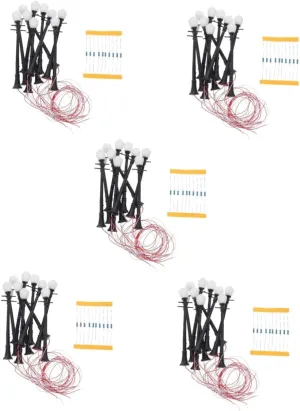 50pcs Miniature Decorative Street Lamps Realistic Sand Table Light Models for Garden and Landscape Decor Miniature Garden Lights for Toy House Decoration