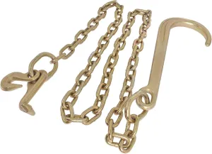 5/16 x 6 FT Grade 70 Tow Chain 15 J Hook and T Hook Mini J Hook Replacement for Recovery Wrecker Axle