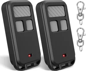 890MAX Garage Door Opener Remote, 2 Replacement for LiftMaster/Chamberlain/Craftsman, Universal 3-Button Garage Door Opener Remote with Mini Key Chain for Purple Red Yellow Orange Green Learn Buttons