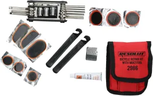 AB Tools Bike Bicycle Multi-Tool Function Wrench and Inner Tube Puncture Repair Kit 16pc