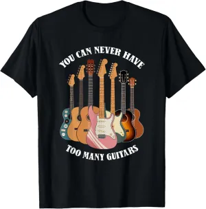 Acoustic & Electric Guitar Music Lovers Apparel Unisex-Adult T-Shirt Black Small Crew Neck Short Sleeve Musician T-Shirts
