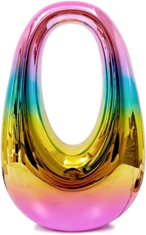 Acrylic Moon Shape Evening Clutch Purse For Women Metal Chains Unique Shoulder Bag Handbag For Wedding Party Prom (Rainbow colors,Female,Adult)