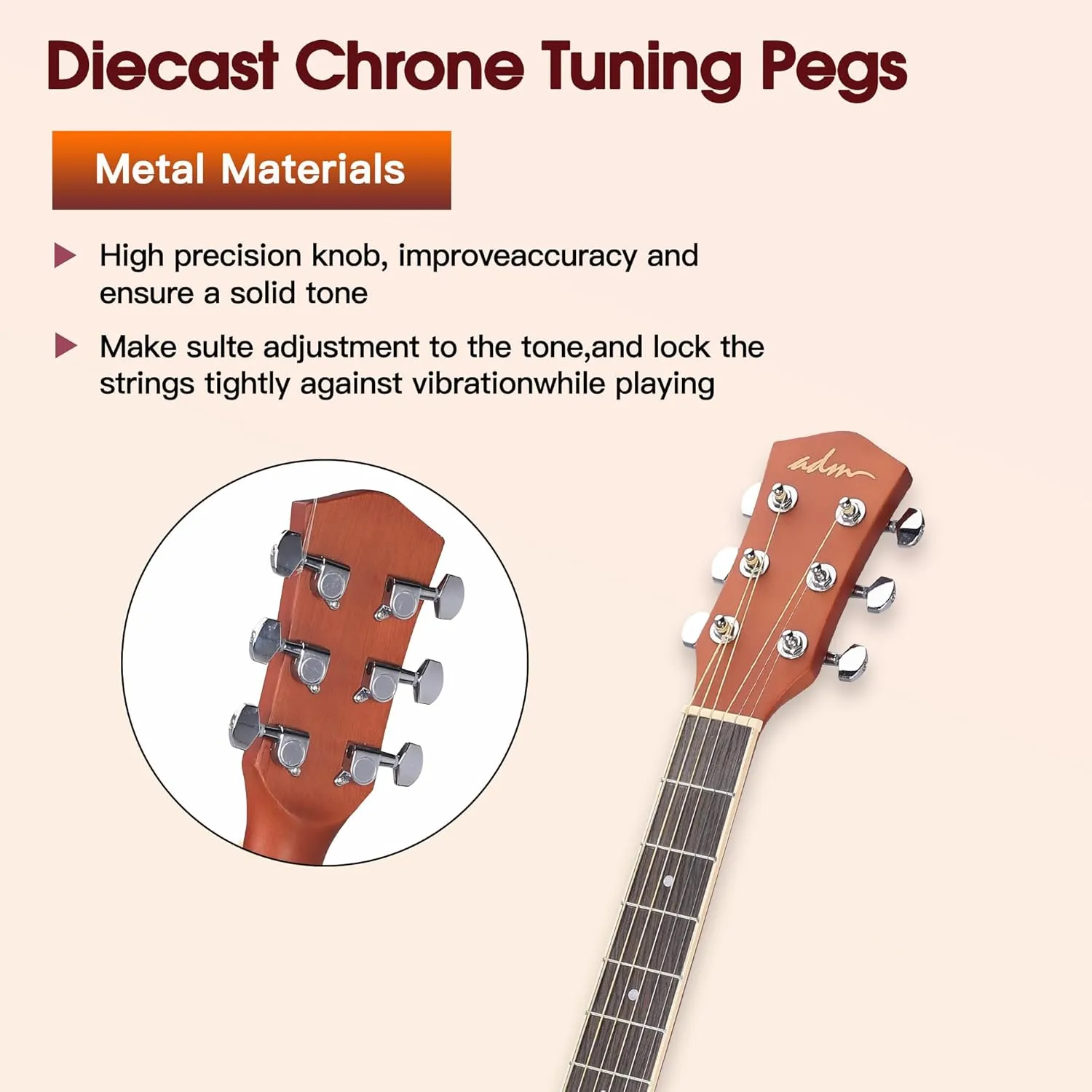 ADM Beginner Acoustic Guitar, Kids Students Cutaway Guitar Bundle Free Lessons with Gig Bag, Tuner, Strap, Picks, Extra Strings etc (Brown-Cutaway, 41 Inch)