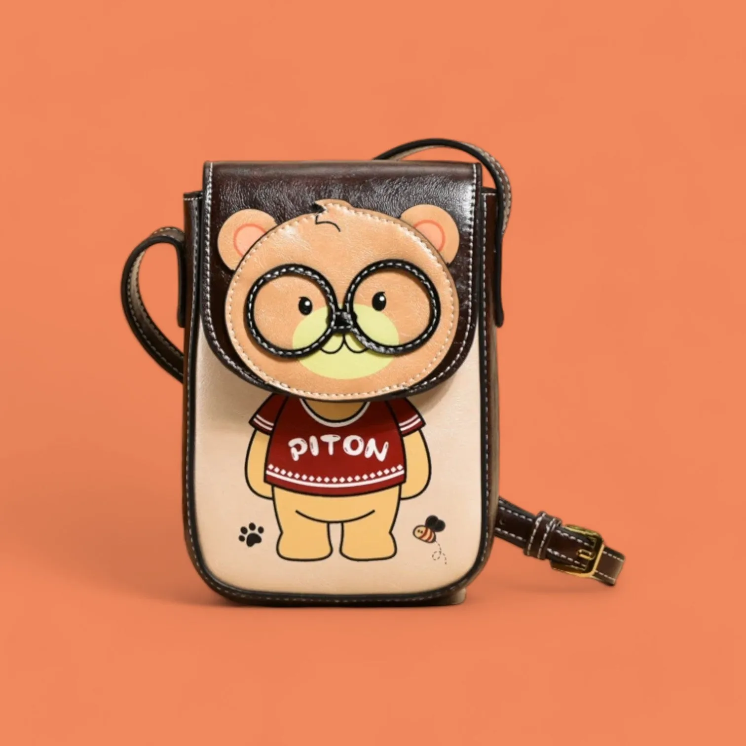 Adorable Cartoon Bear Phone Crossbody Bag