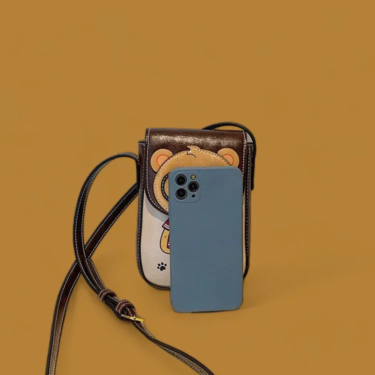 Adorable Cartoon Bear Phone Crossbody Bag