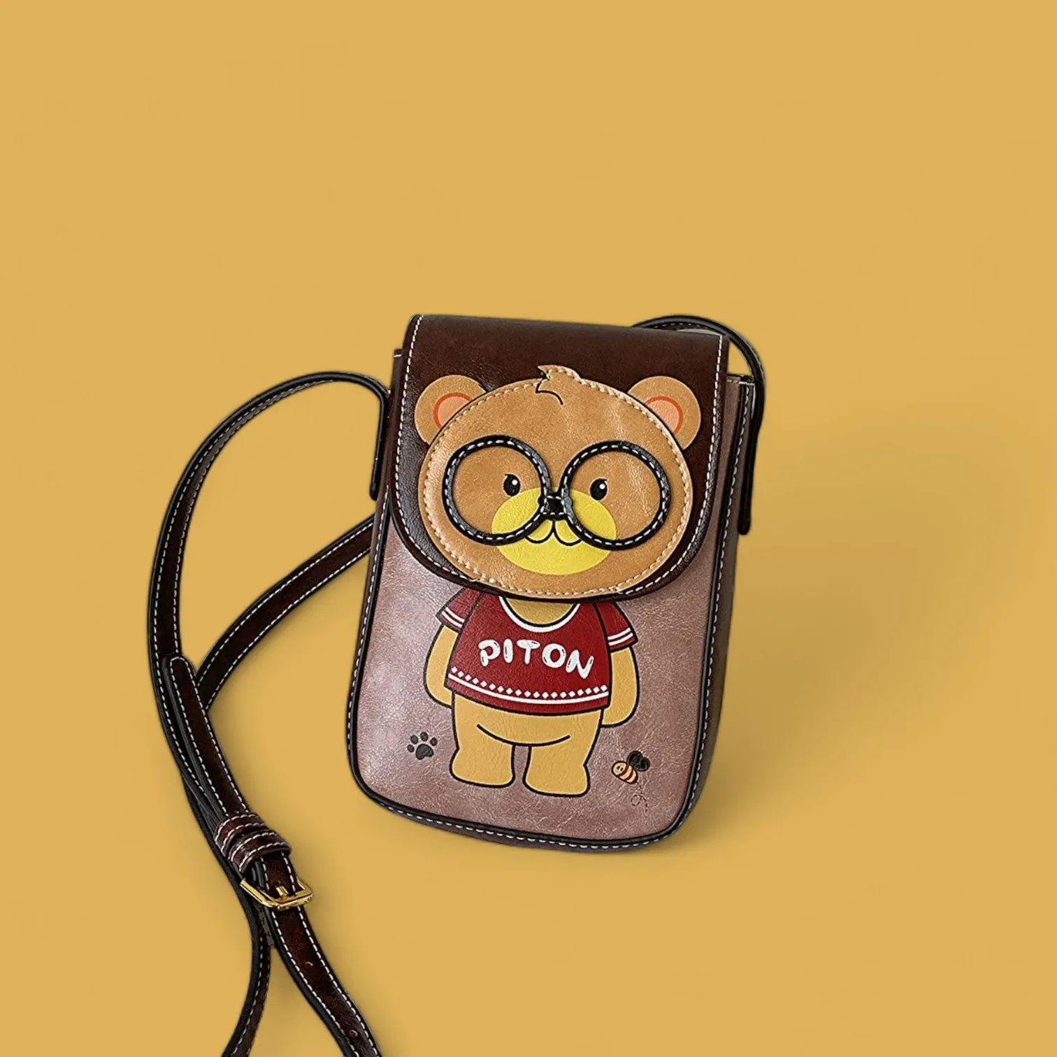 Adorable Cartoon Bear Phone Crossbody Bag