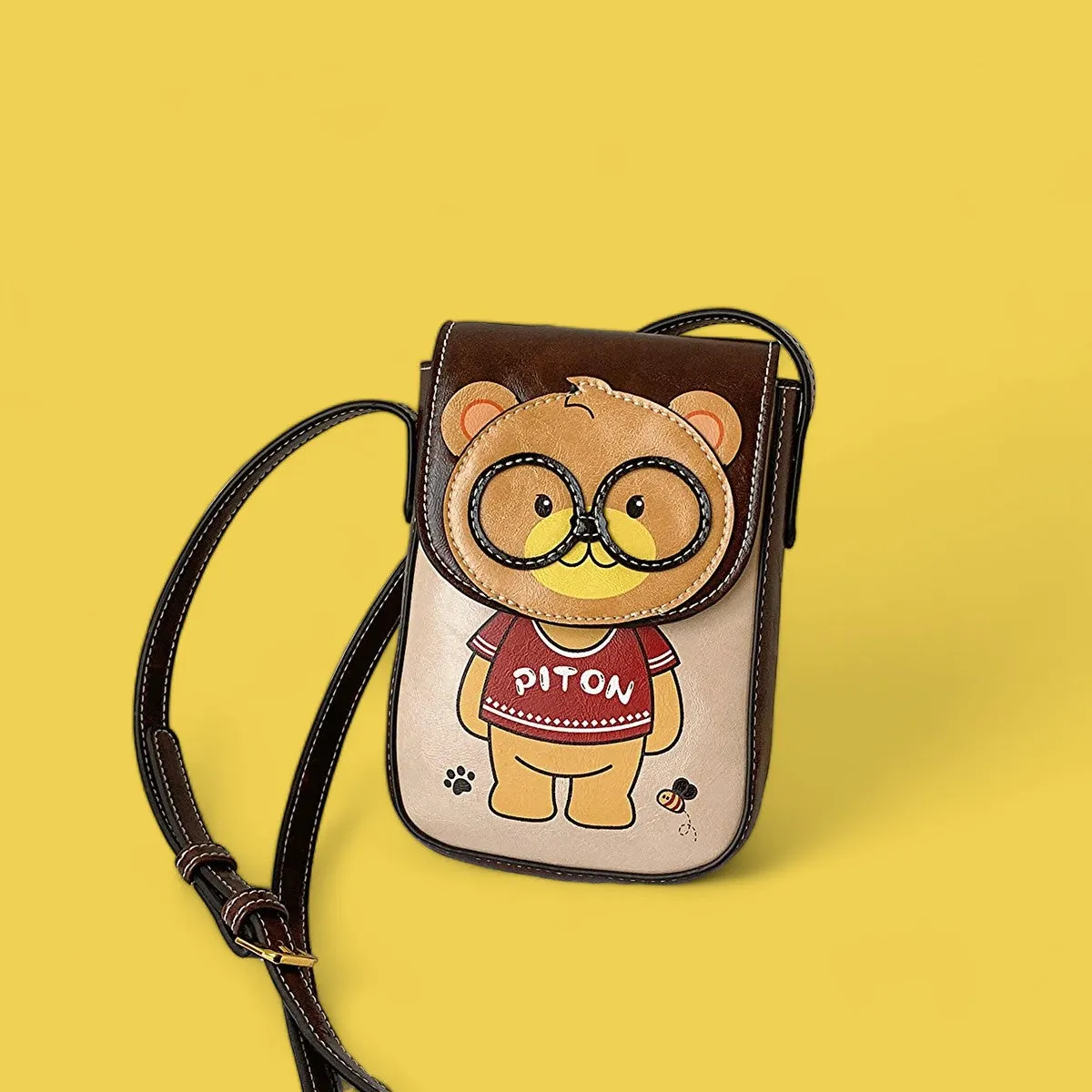 Adorable Cartoon Bear Phone Crossbody Bag