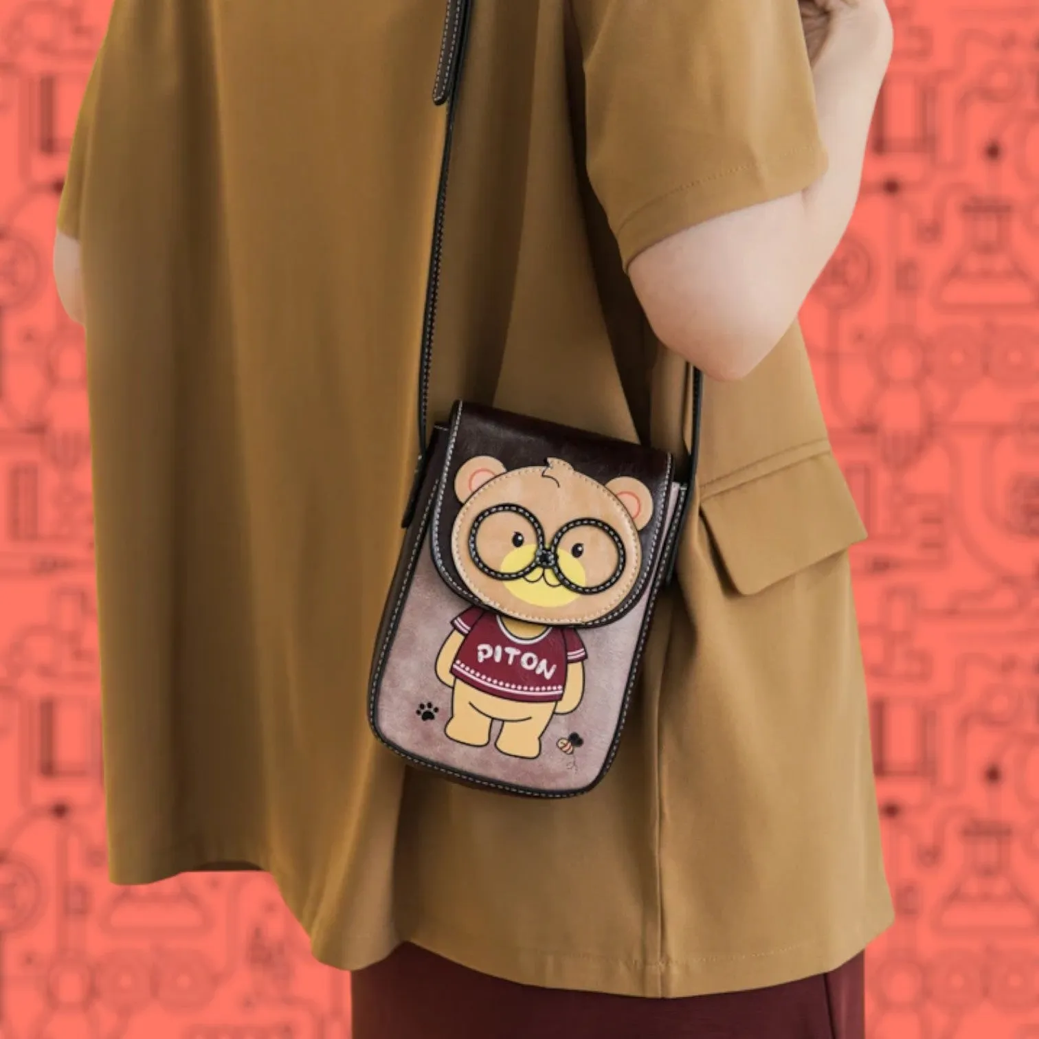 Adorable Cartoon Bear Phone Crossbody Bag