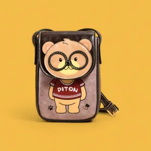 Adorable Cartoon Bear Phone Crossbody Bag