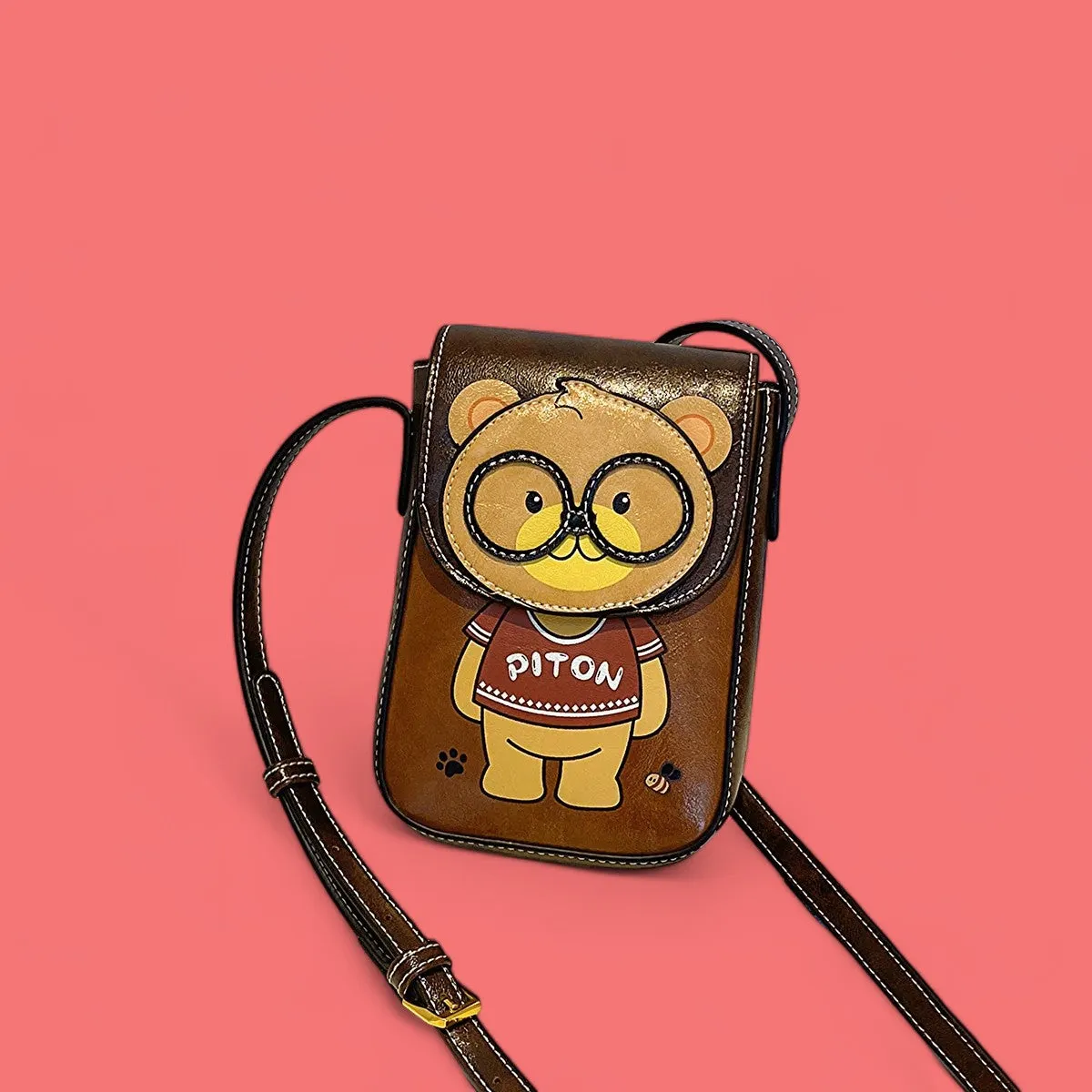 Adorable Cartoon Bear Phone Crossbody Bag