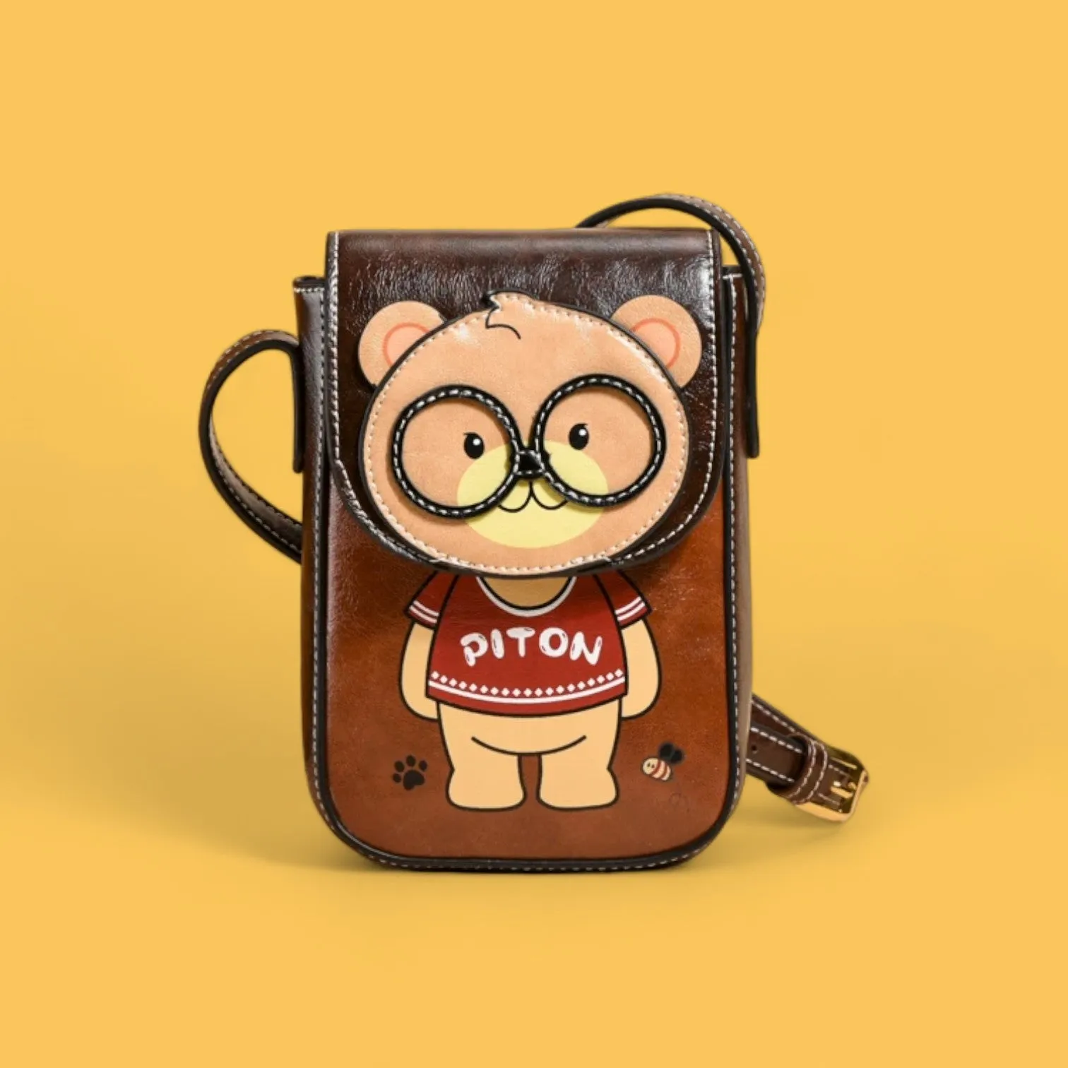 Adorable Cartoon Bear Phone Crossbody Bag