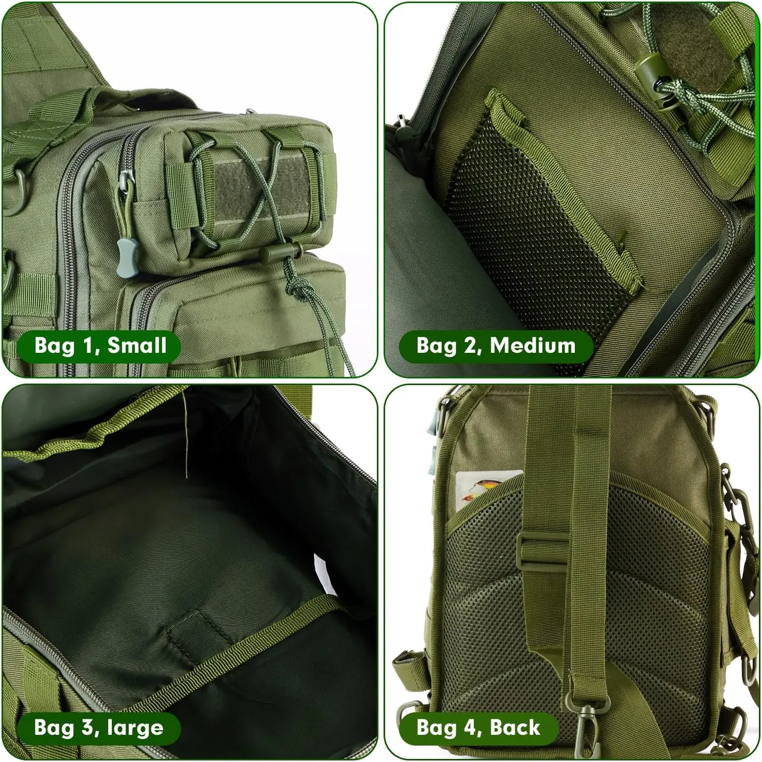 Aertiavty Fishing Backpack, Fishing Bag with Tackle Box, Compact Fishing Tackle Bag, Fishing Tackle Backpack with Rod Holder for Outdoor Sport Fishing Gifts for Men Women