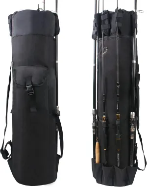 AGOOL Fishing Rod Carrier Pole Bag Reel Case Large Capacity Waterproof Travel Carry Case Fishing Gear Perfect Gifts for Men Family