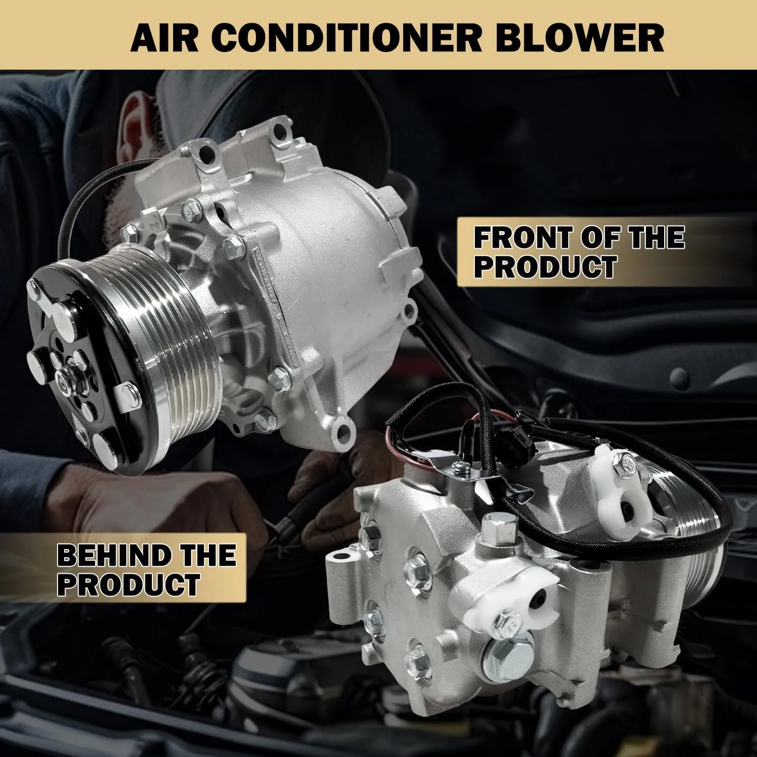 Air Conditioner AC Compressor Fits for Honda Civic 1.8L 2006-2011, with A/C Clutch, CO4918AC AC Compressor, Replaces 38800R62H01, 38800RZVG020M2, 38800RZVG022M2, 38810RNAA01, 38810RNAA02