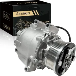 Air Conditioner AC Compressor Fits for Honda Civic 1.8L 2006-2011, with A/C Clutch, CO4918AC AC Compressor, Replaces 38800R62H01, 38800RZVG020M2, 38800RZVG022M2, 38810RNAA01, 38810RNAA02