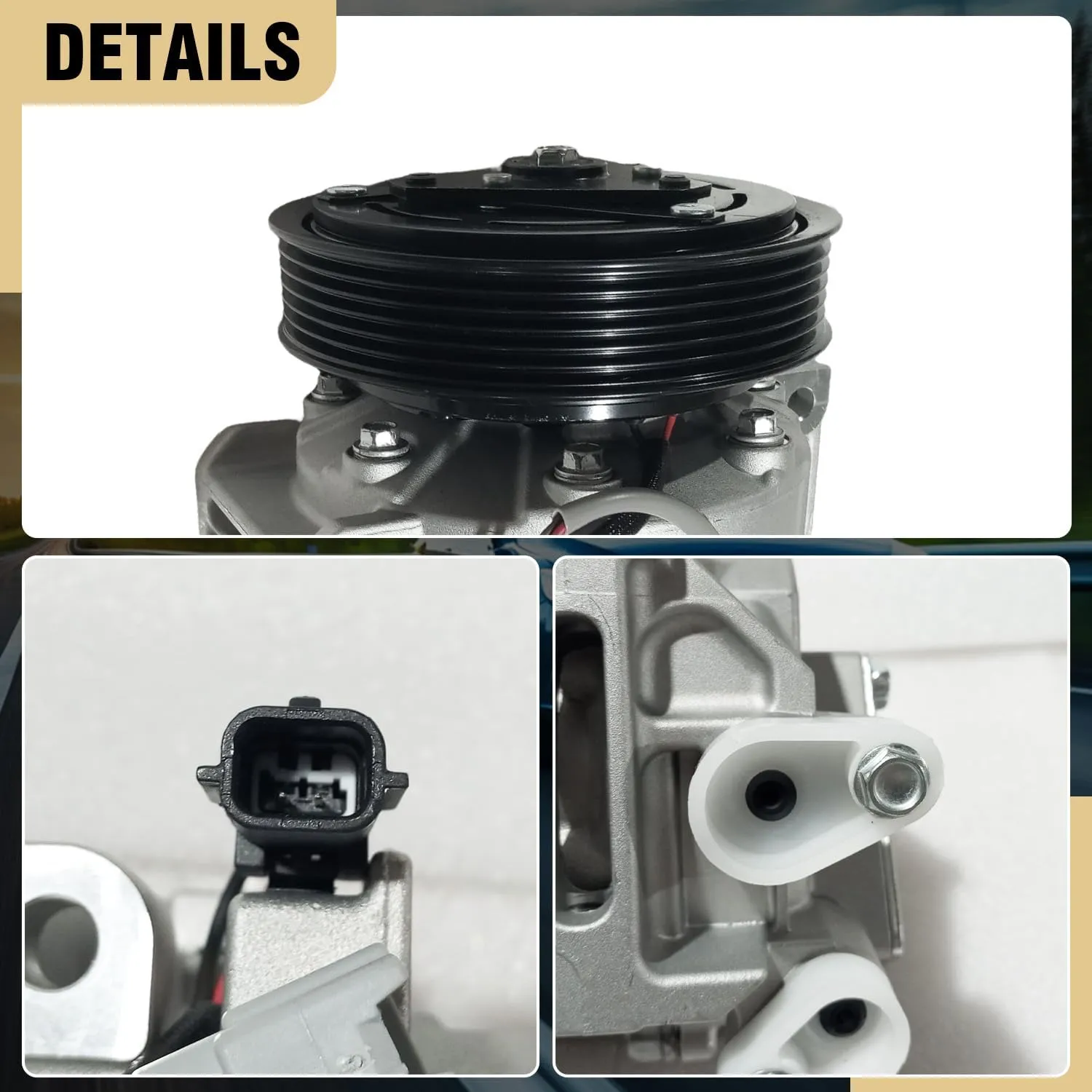 Air Conditioner AC Compressor Fits for Nissan Altima 2.5L 3.5L 2013-2018, for INFINITI QX60 2.5L 2018-2019, with A/C Clutch, CO29073C AC Compressor, Replaces 926003TA0A, 926003TA5E, 926003TA6B