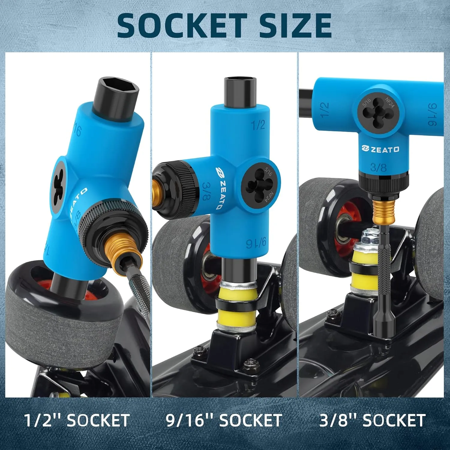All-in-One Skate Tools Multi-Function Portable Skateboard T Tool Accessory with T-Type Allen Key and L-Type Phillips Head Wrench Screwdriver