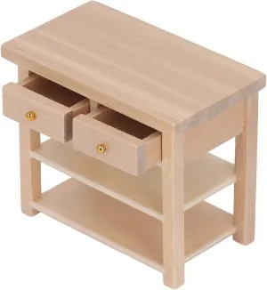 Alomejor Dollhouse Bathroom Cabinet Exquisite Workmanship Vintage Birch Wood Mini Multifunctional Simple Dollhouse Cabinet Model 1/12 (Wood)