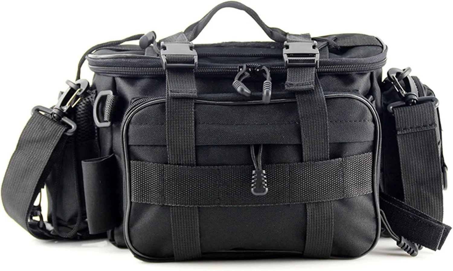 Alomejor Fishing Tackle Bag, Organizer Waist Bag Handbag with Removable Divider and Multiple Pockets for Fishing Outdoors