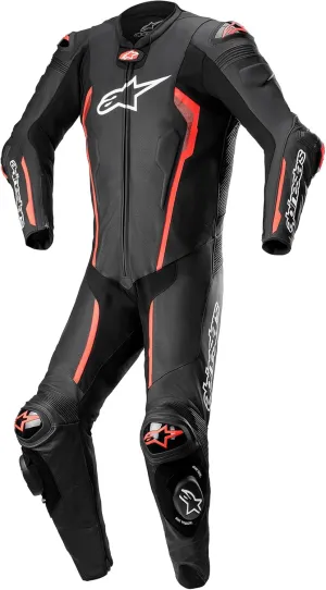 Alpinestars Missile v2 Leather One-Piece Suit (52) (Black/Red Fluorescent)