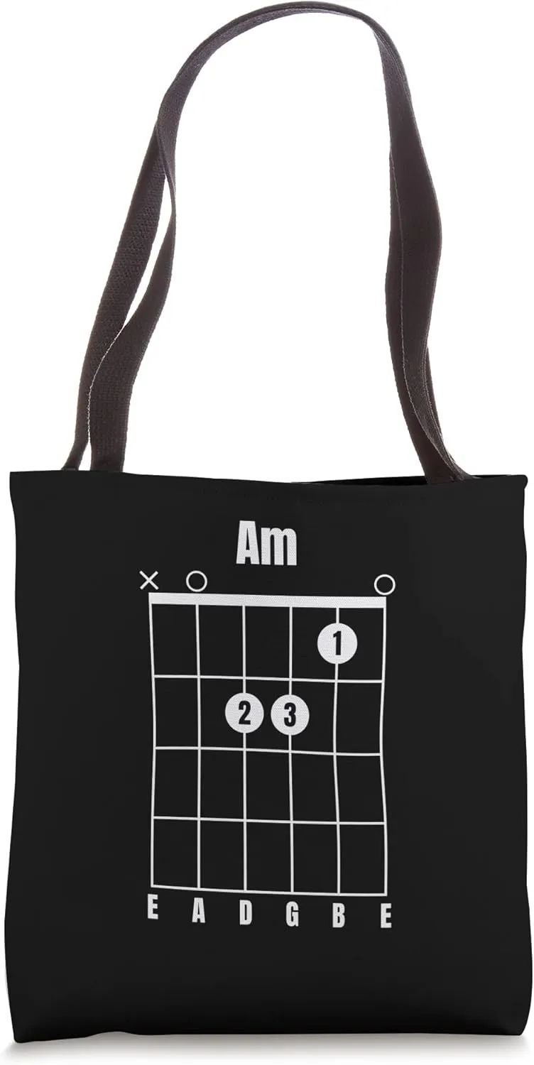 Am Guitar Chord Music Instrument Tablature Guitarist Tote Bag