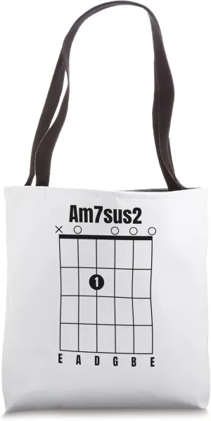 Am7sus2 Guitar Chord Music Instrument TAB Guitarist Tote Bag