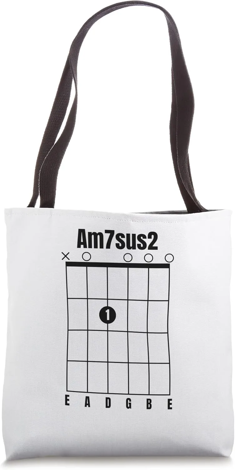 Am7sus2 Guitar Chord Music Instrument TAB Guitarist Tote Bag