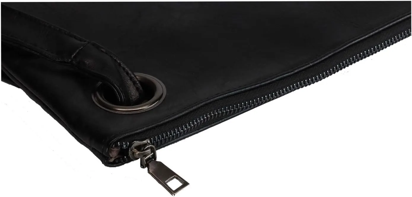 Amaze Womens Oversized Clutch Bag Large PU Leather Pouch Evening Handbags Envelope Purse with Wristlet Shoulder Lady