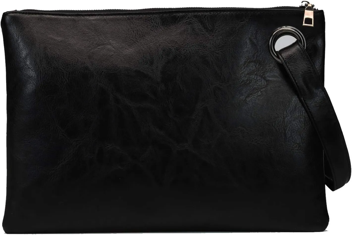 Amaze Womens Oversized Clutch Bag Large PU Leather Pouch Evening Handbags Envelope Purse with Wristlet Shoulder Lady