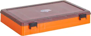 Amber Fight Gear Tackle Box Organizer with Adjustable Dividers, Waterproof Fishing Tackle Storage, Plastic Box Organizer Trays, Orange