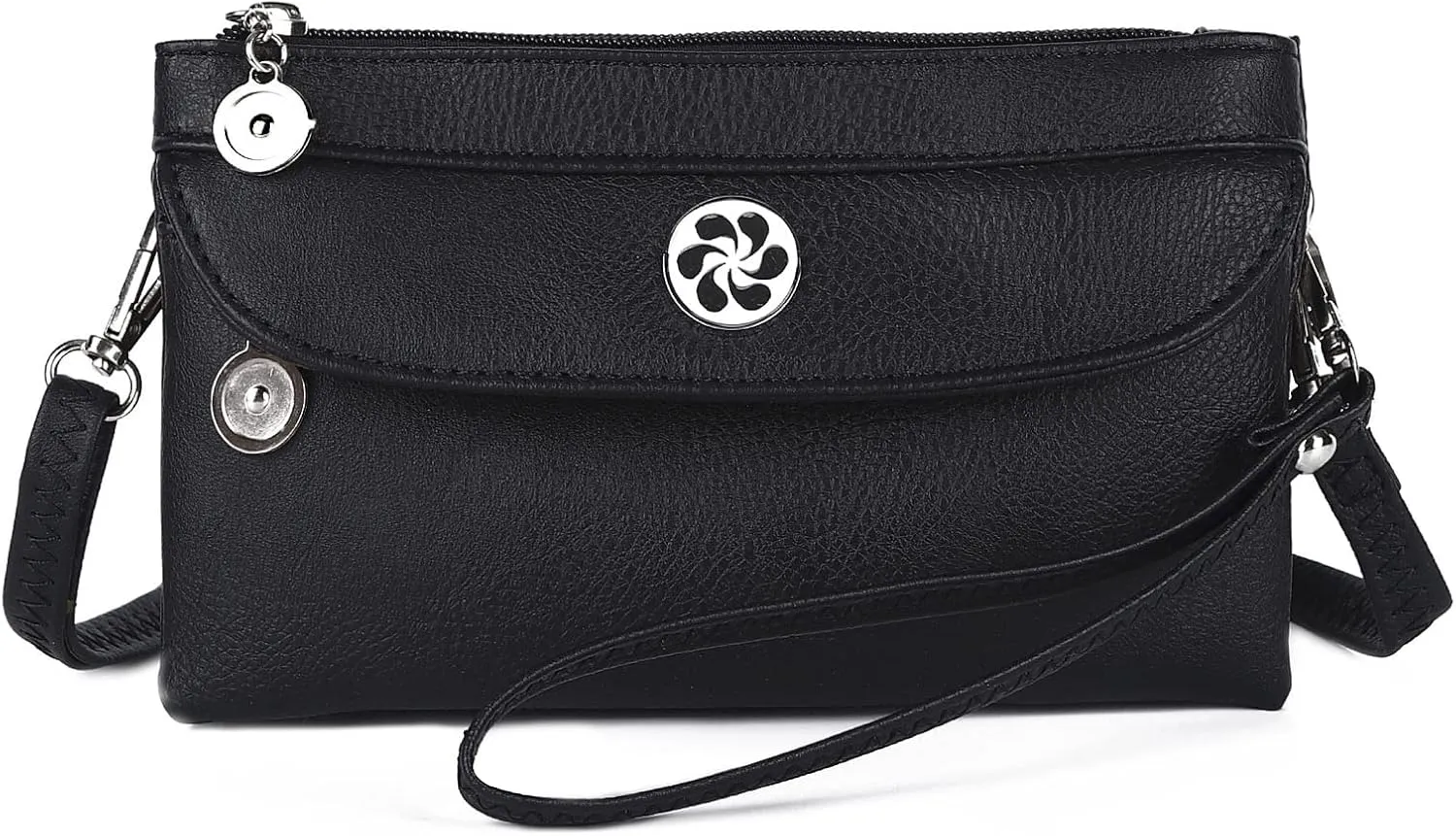 Angel Kiss Crossbody Bags Small Purses for Women Vegan Leather Cell Phone Wallet Purse with Wristlet Strap