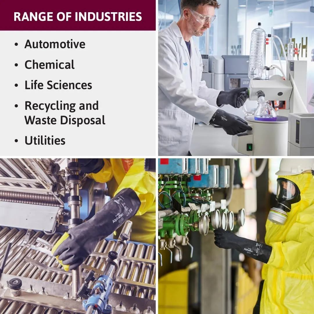 Ansell AlphaTec 53-002 Anti-Static Neoprene Chemical Resistant Protection Work Gloves