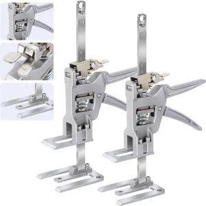 Arm Jack Labor-Saving Level Arm Lifter Tool Handheld 2pcs 12", Wall Tile, Door, Cabinet’s Locator, Installing, Multi-function Height Adjustment, Drywall Fixture, 880lb 2-Speed Descent