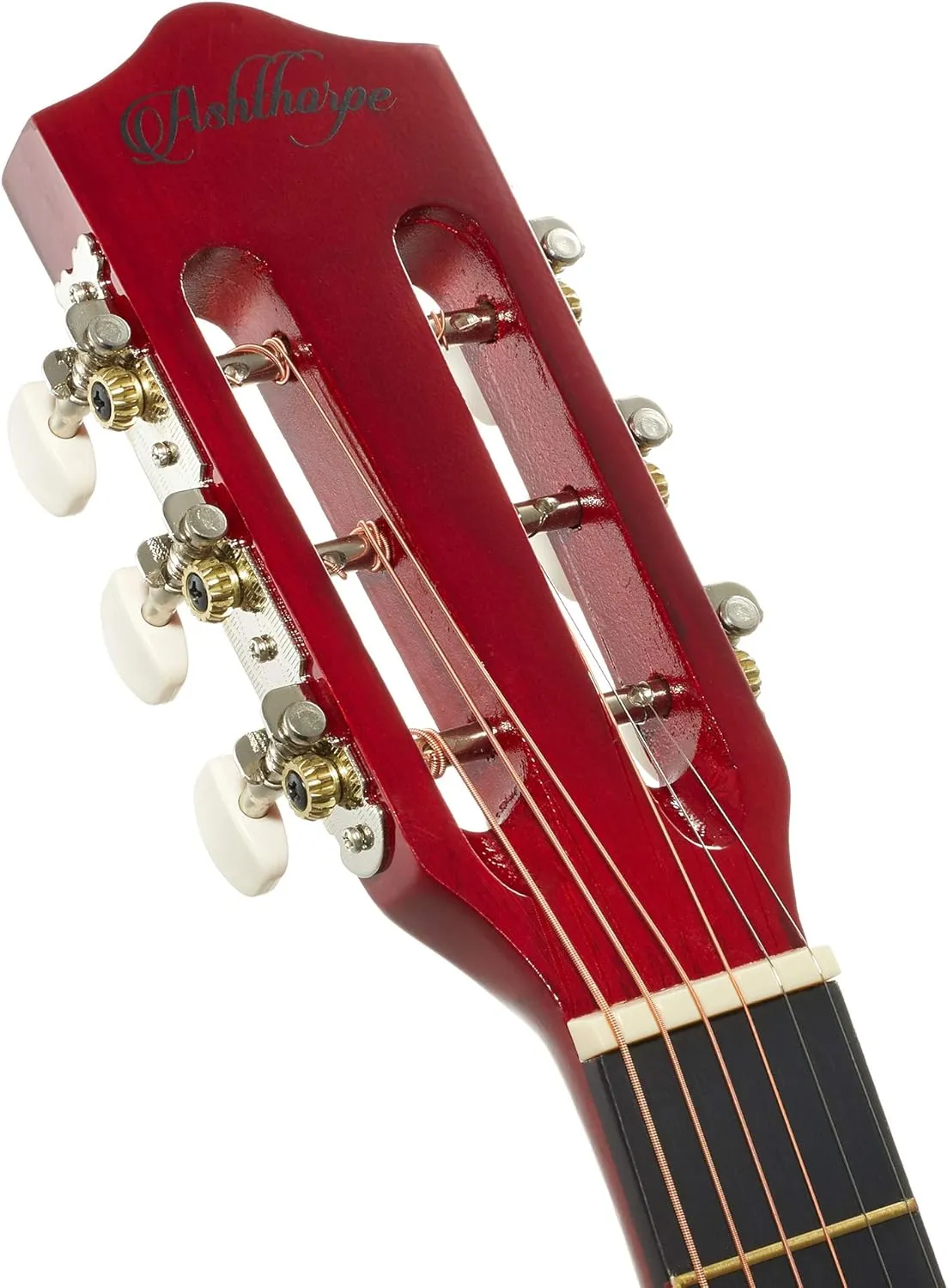 Ashthorpe 30-inch Beginner Acoustic Guitar Package (Red), Basic Starter Kit w/Gig Bag, Strings, Strap, Tuner, Picks