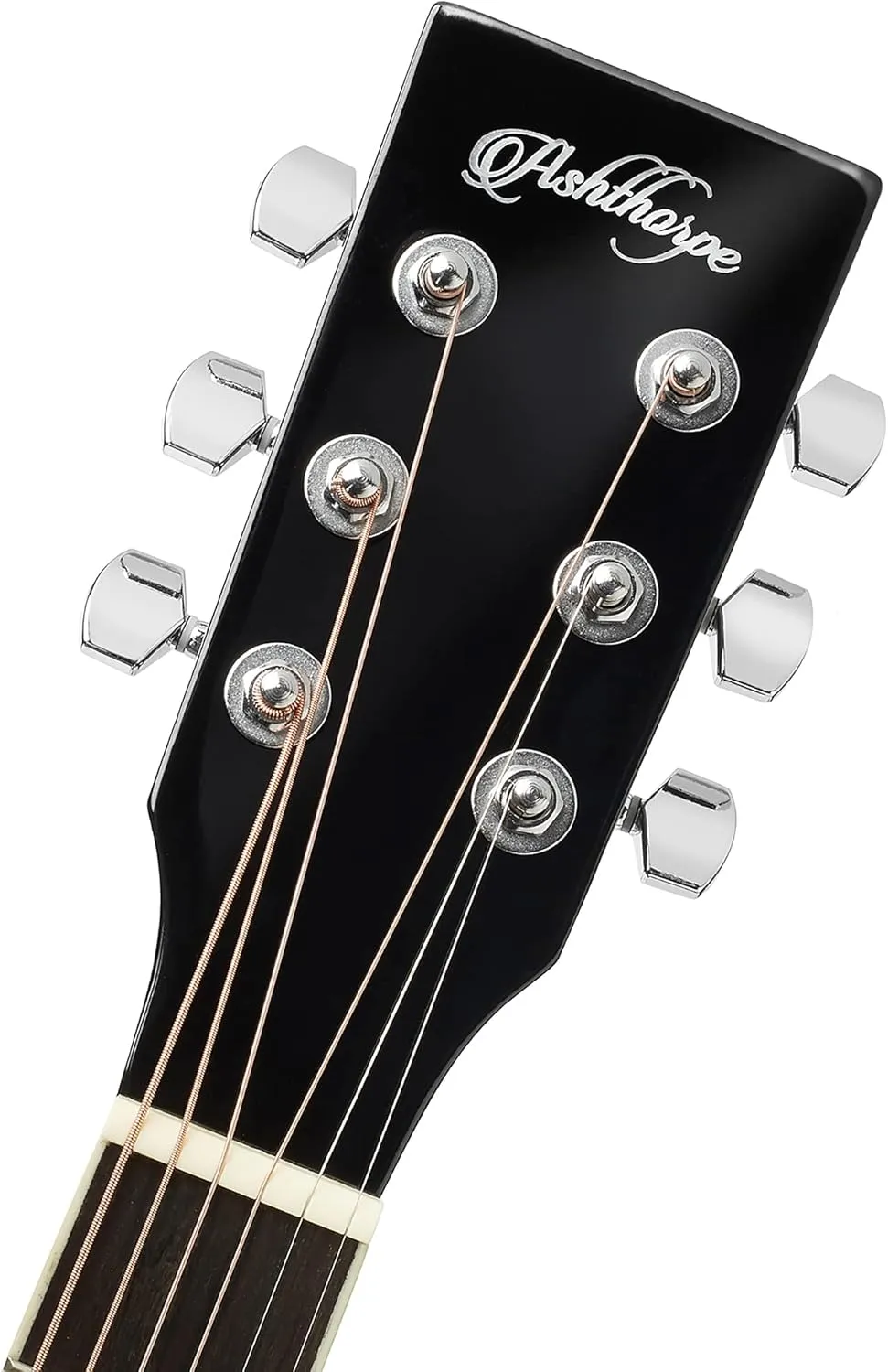 Ashthorpe Full-Size Thinline Cutaway Acoustic Electric Guitar Package with 10 Watt Amp - Black