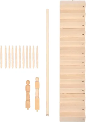 ATYHAO Miniature Stairs 1:12 Wooden Handrail DIY Staircase Accessories Steps Model for Micro Landscape Decorations(Left armrest)