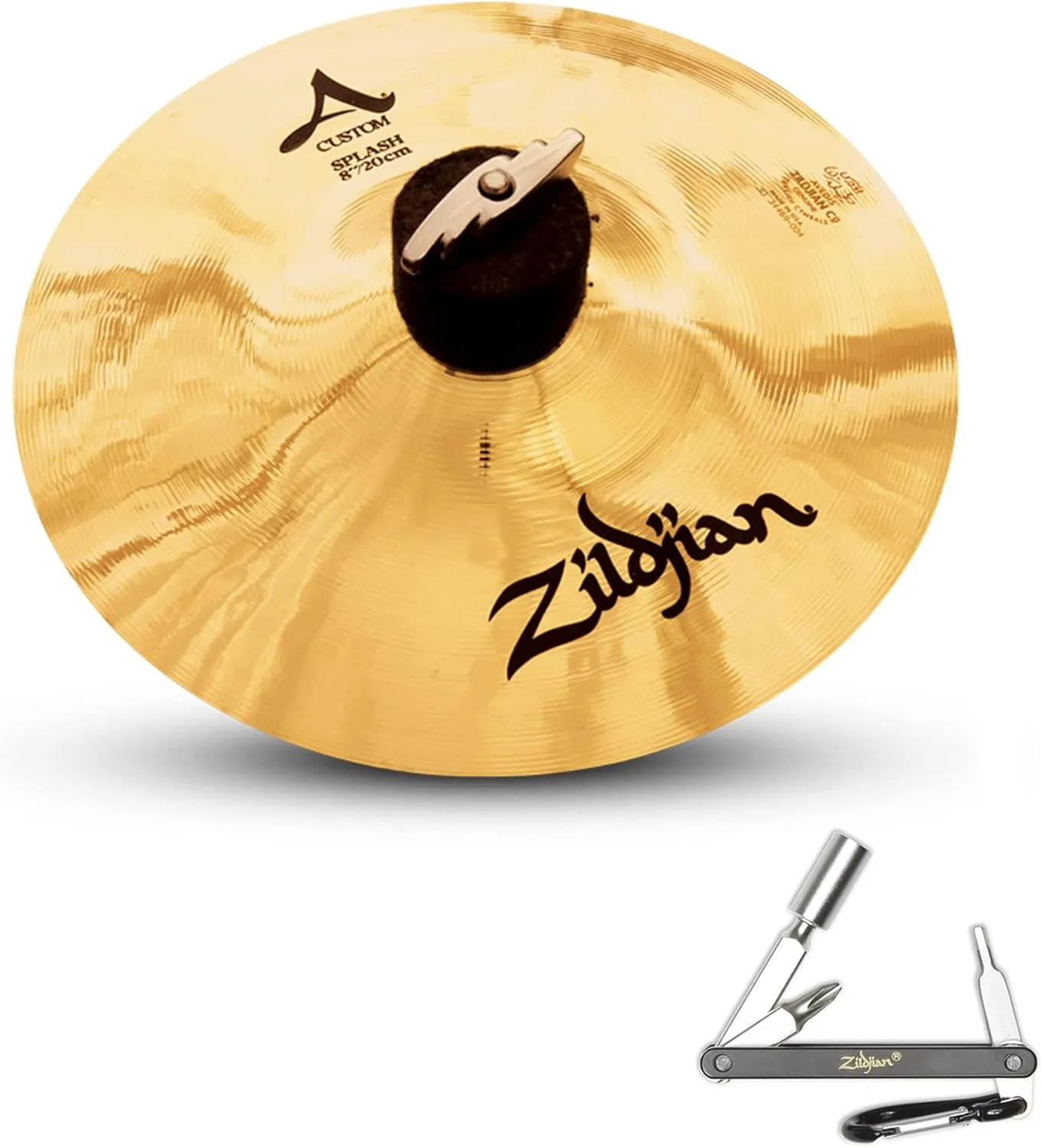 Avedis Zildjian 20538 6'' Custom Splash Brilliant & Crash Cast Bronze Cymbal Soft With ZKEY (A20538)