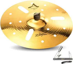 Avedis Zildjian Company ZILDJIAN 20818 18inch CUSTOM EFX DRUMSET CYMBAL W/ MID PITCH AND BRIGHT SOUND With ZKEY(A20818)