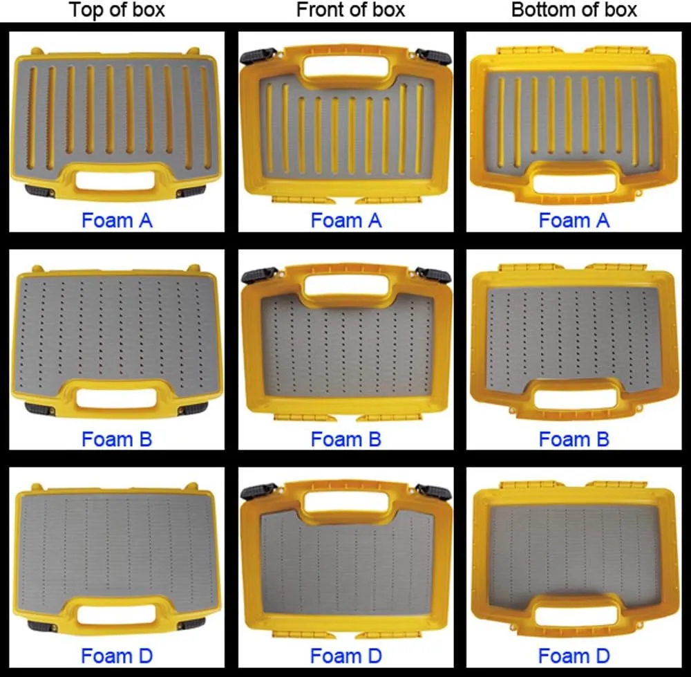 Aventik Streamer Fly Boxes Click Lock Large Streamer Flies Foam Storage Fishing Box Tackle Box Boating Fishing Boxes 14X11X3.35inch/10.43X8.27X3.15inch (SF2 Olivine-14X11X3.35inch)