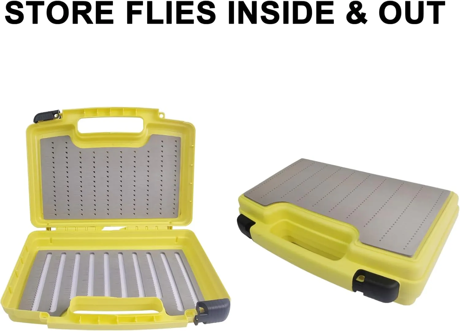 Aventik Streamer Fly Boxes Click Lock Large Streamer Flies Foam Storage Fishing Box Tackle Box Boating Fishing Boxes 14X11X3.35inch/10.43X8.27X3.15inch (SF2 Olivine-14X11X3.35inch)