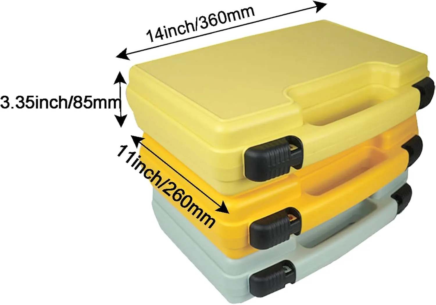 Aventik Streamer Fly Boxes Click Lock Large Streamer Flies Foam Storage Fishing Box Tackle Box Boating Fishing Boxes 14X11X3.35inch/10.43X8.27X3.15inch (SF2 Olivine B B Foams-14X11X3.35inch)