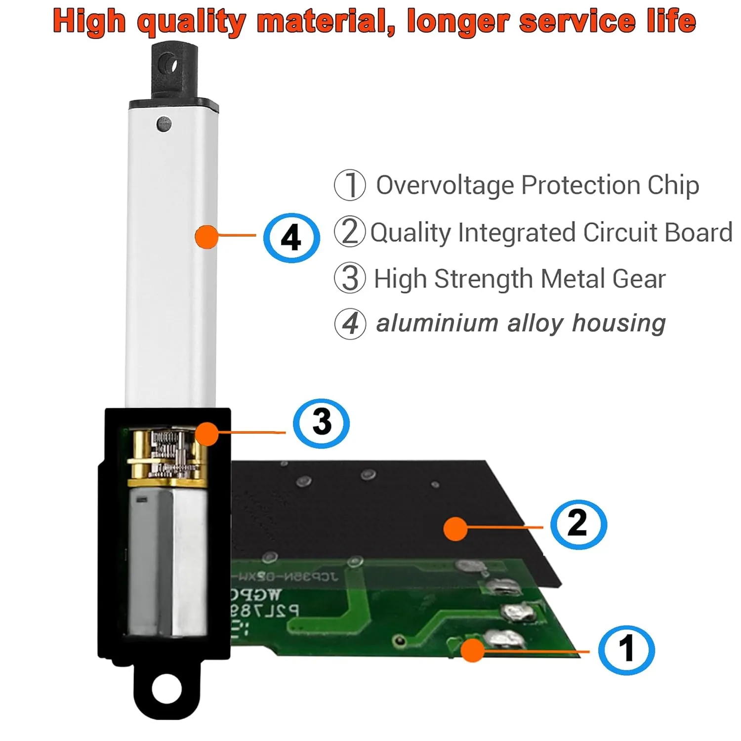 AWINLI Mini Electric Linear Actuator 12V 2 Inch Stroke 60N/13.4lb Speed 0.6 "/s Mini Small Metal Motion Actuator with Mounting Bracket and Control Switch,Suitable for Pet Doors,Micro Devices (50mm)