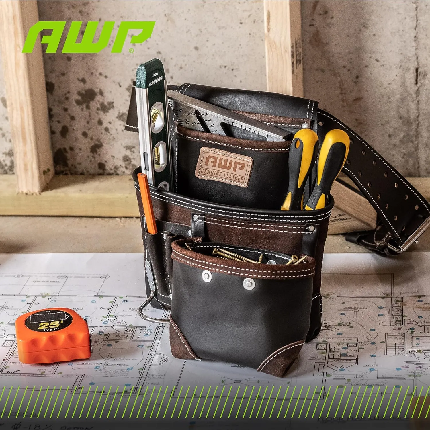 AWP Tool Pouch, Electrician Tool Pouch, Premium, Professional Multi-Pocket Organizer