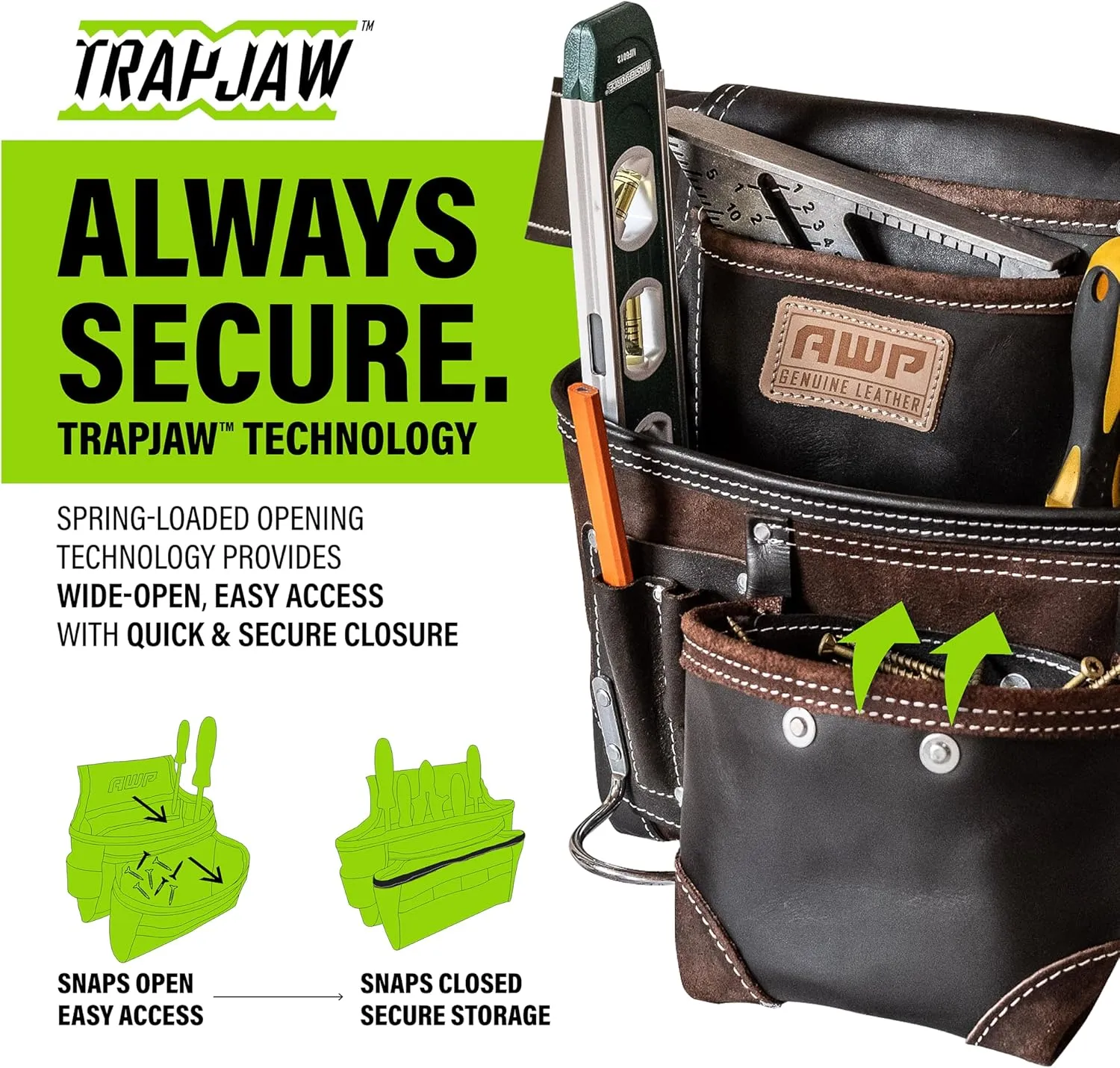 AWP Tool Pouch, Electrician Tool Pouch, Premium, Professional Multi-Pocket Organizer