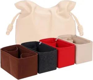 Bag Organizer for Loewe Flamenco Clutch (Bag Size: 30L x 24.5H x 10.5D cm) | Handmade Bag Organizer | Custom Bag Insert | 2mm Felt Bag Liner (Beige, Style C)