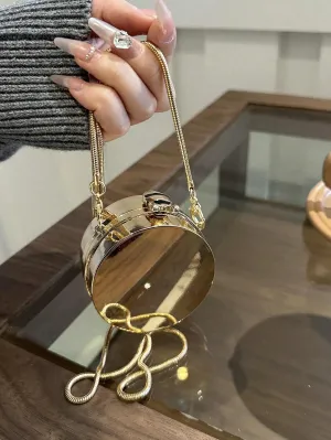 BagForLove - Small Round Chain Purse with Glossy Personality