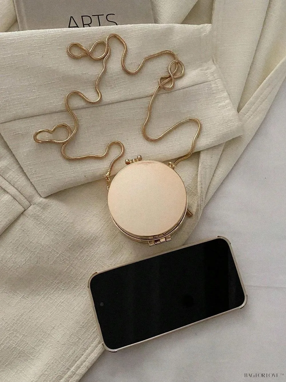 BagForLove - Small Round Chain Purse with Glossy Personality